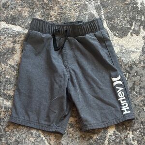 Hurley Boys Charcoal Elastic Waist Shorts 5/6